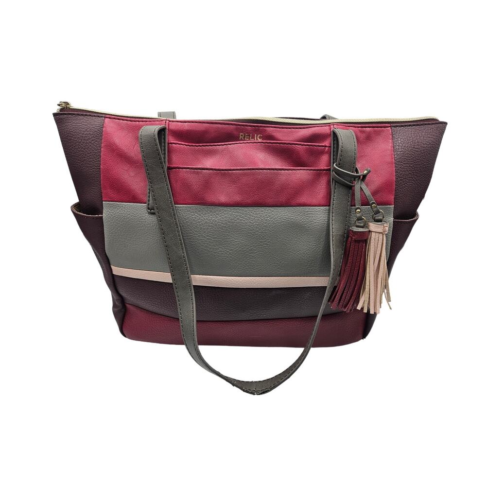 Relic‎ Women's Multicolor Tote Shoulder Bag Purples, Pinks, Gray Large